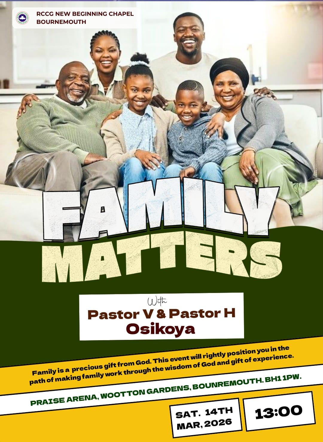 Family Matters With Pastor H and Pastor V